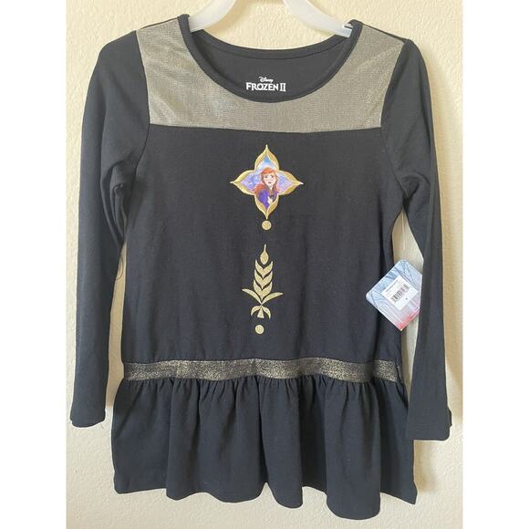 Disney Frozen Princess Queen Anna Long Sleeve Top Vest Pants 3 Piece Set Size 8 - Picture 3 of 9